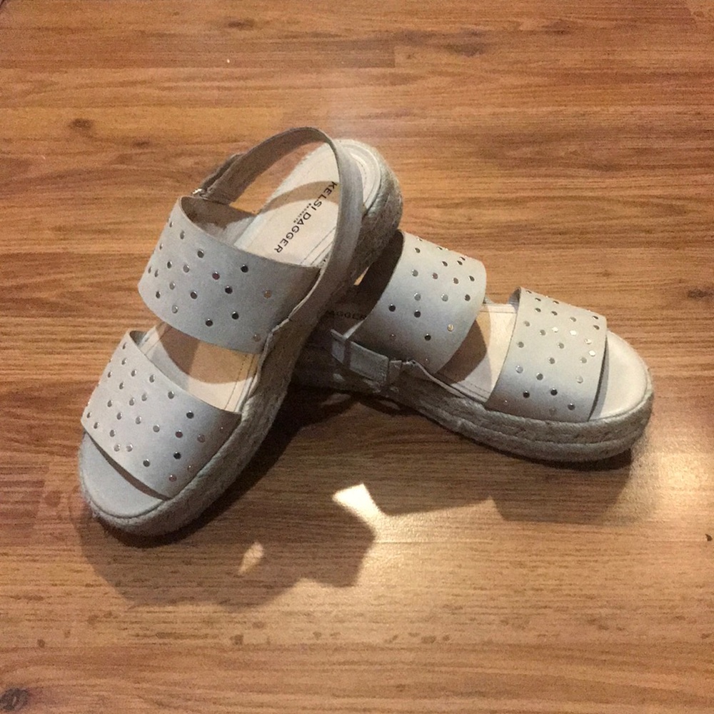 Kelsi Dagger Beige Espadrille Sandals